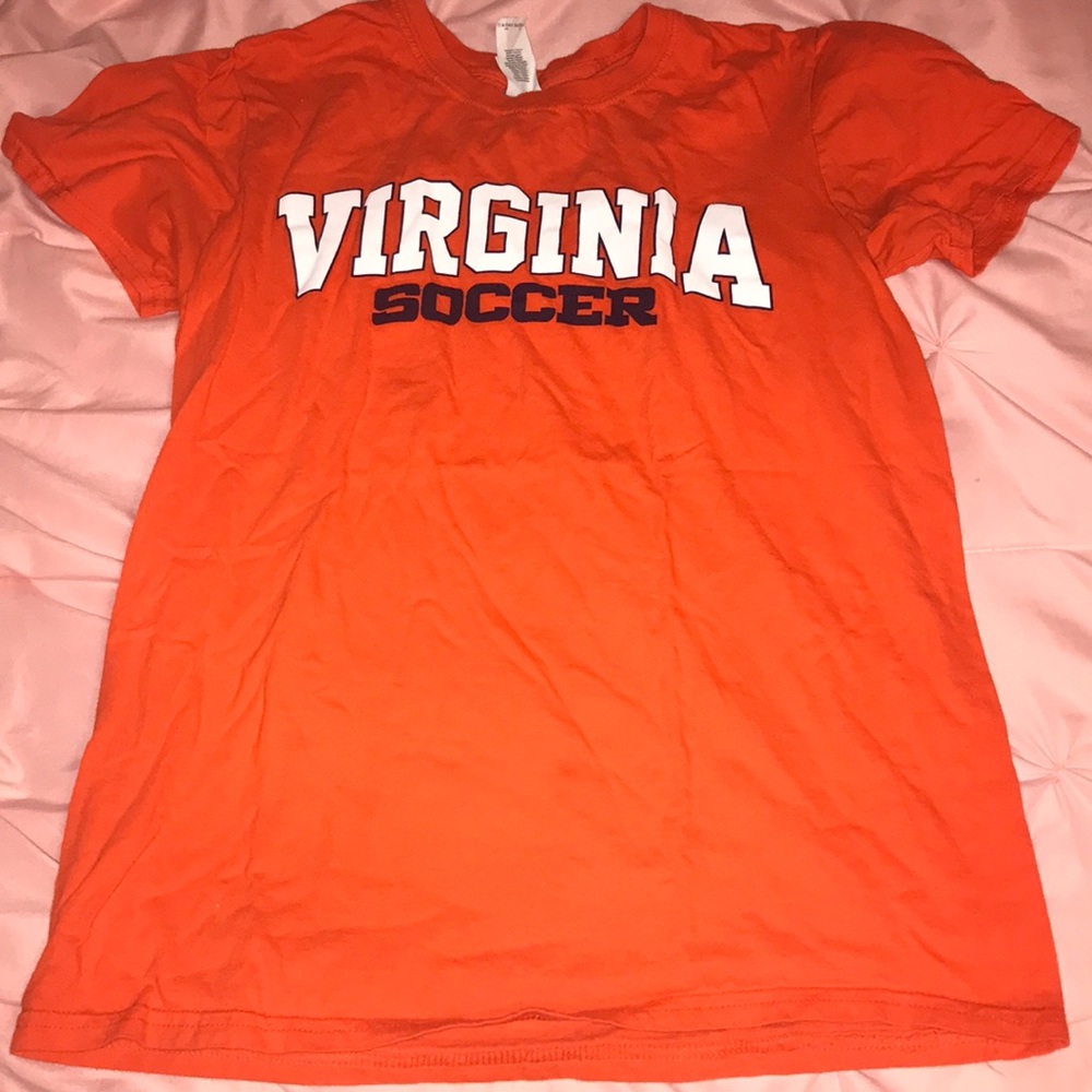 UVA Orange Soccer T-Shirt size adult Small